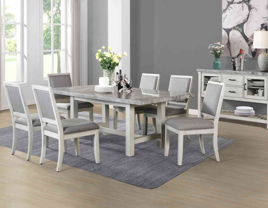 Canova 5-Piece Marble Dining Set (Table & 4 Chairs)