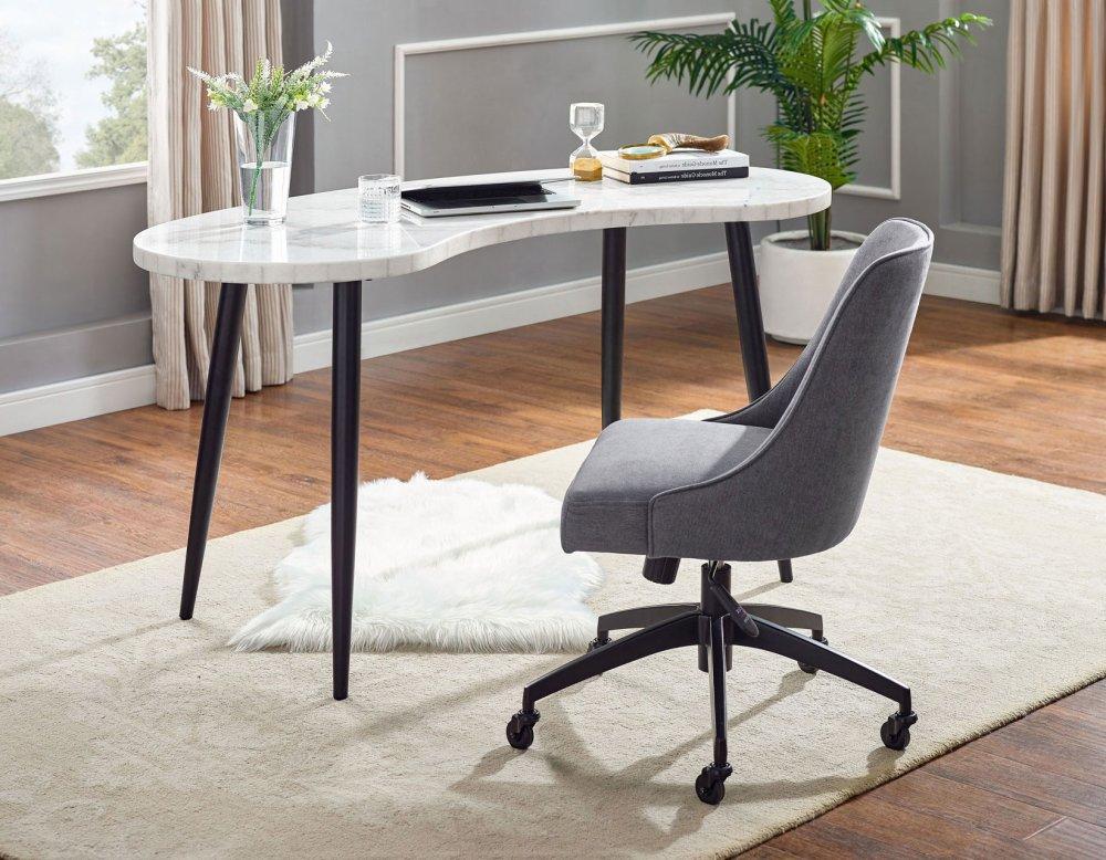 Kinsley 2-Piece Marble Top Desk Set (Marble Top Desk & Desk Chair)