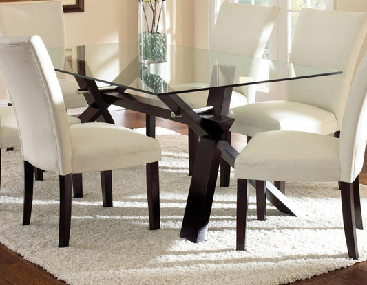Berkley 72 inch Glass Top Table