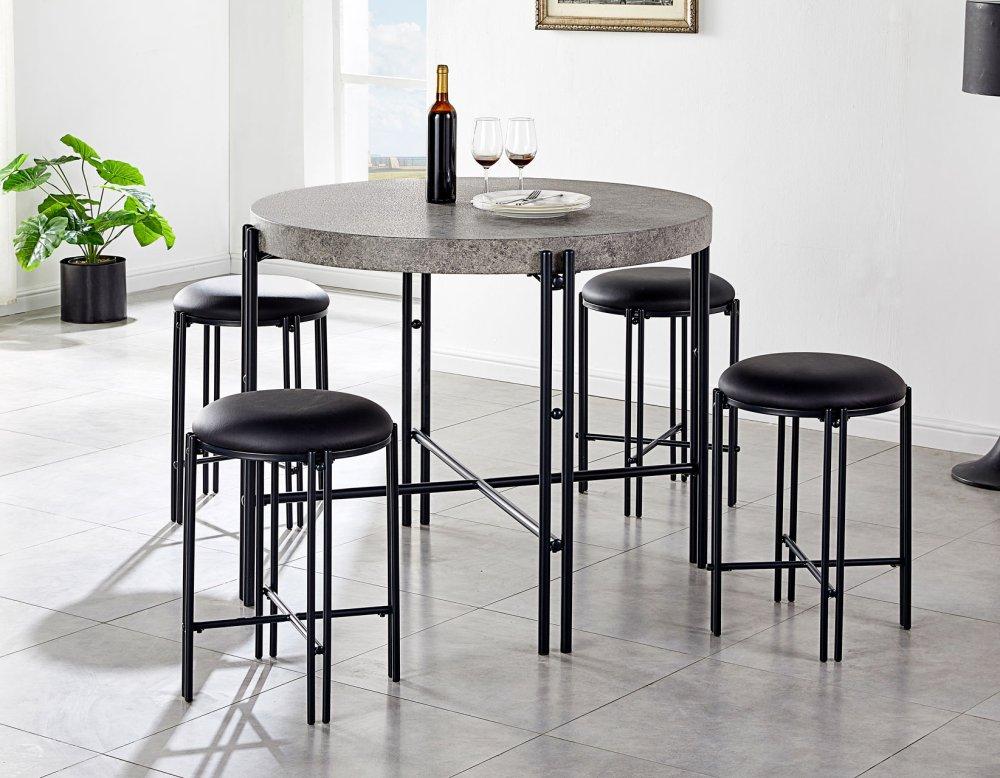 Morgan 5 Piece Counter Set (Counter Table & 4 Counter Stools)