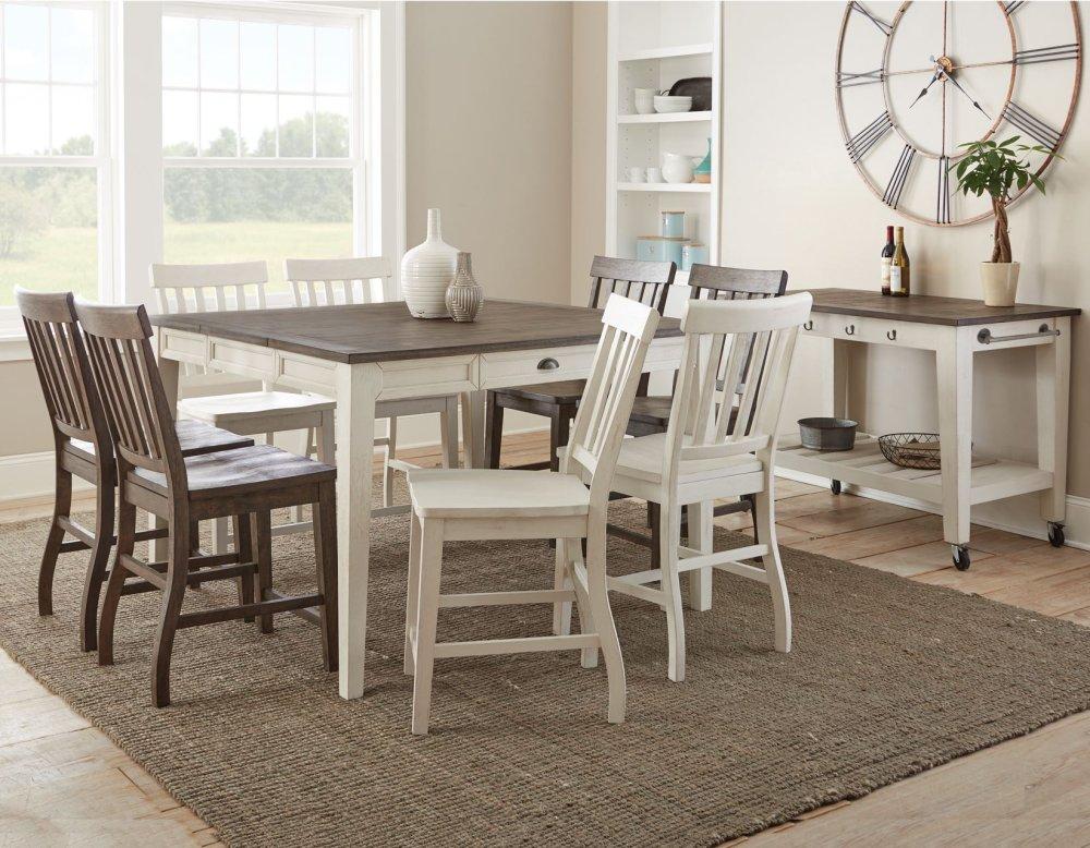 Cayla 9 Piece Counter Dining Set (Table & 8 Chairs)