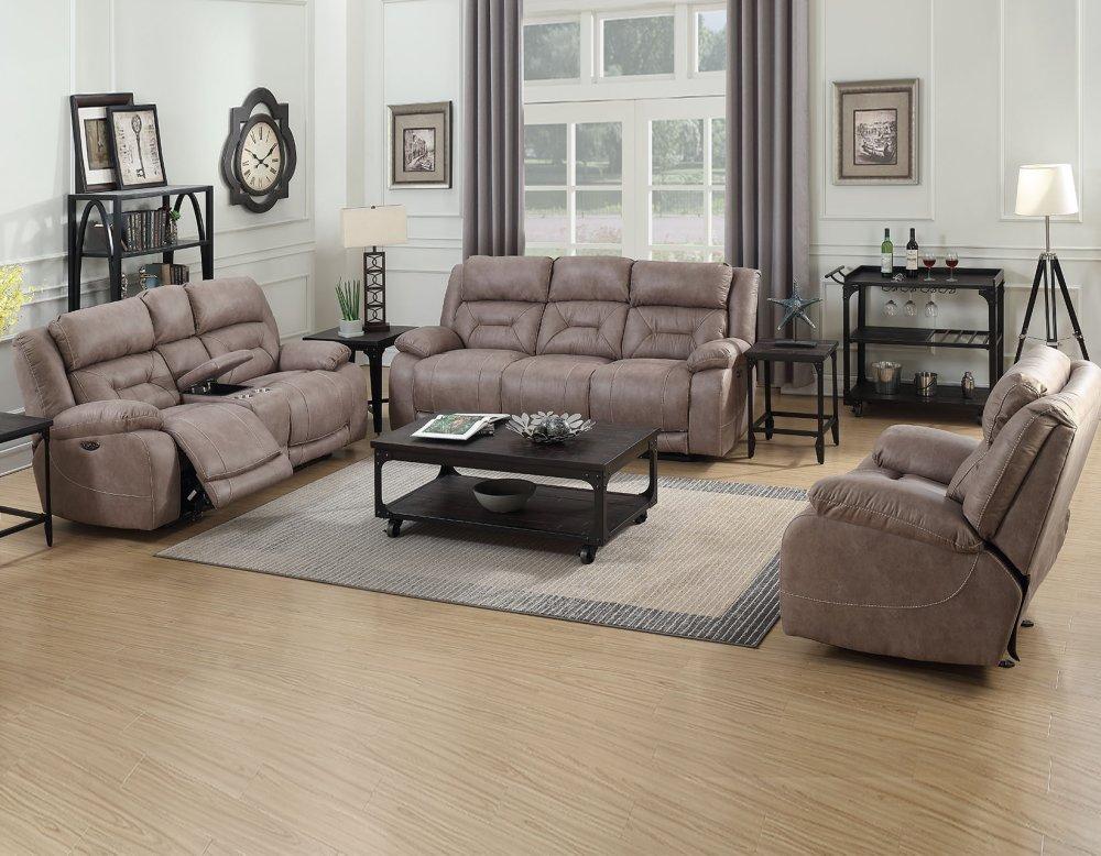 Aria Desert Sand 3 Piece Dual Power Motion Set(Sofa, Loveseat & Chair)