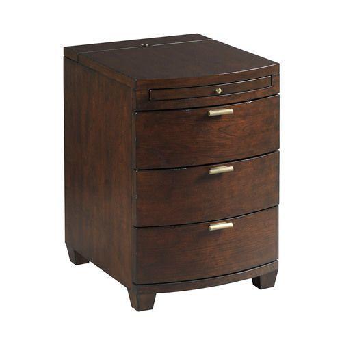 Chairsides Bowfront Chairside Table - Espresso