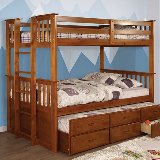 University-Twin/Twin Bunk Bed w/ Trundle
