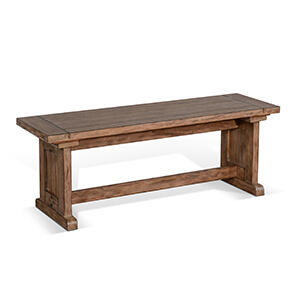 Doe Valley Side Bench w/ Wood Seat