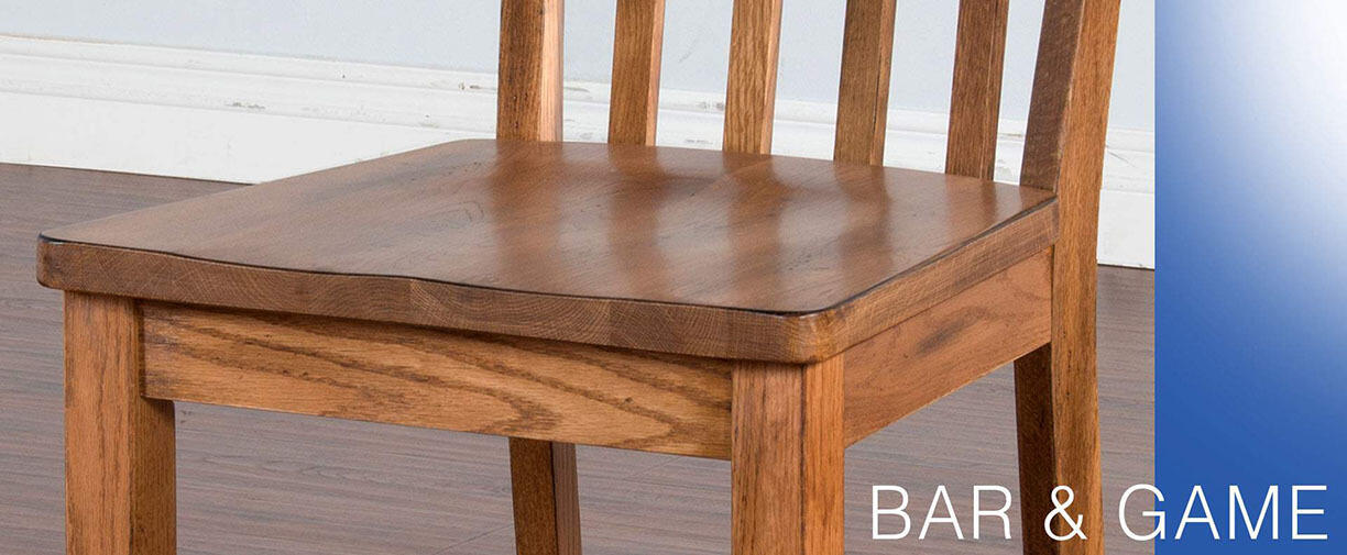 24 H Sedona Slatback Barstool w/ Wood Seat