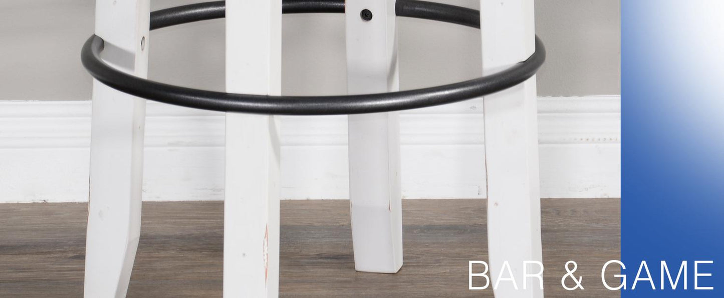 30"H Barstool w/ Back & Swivel