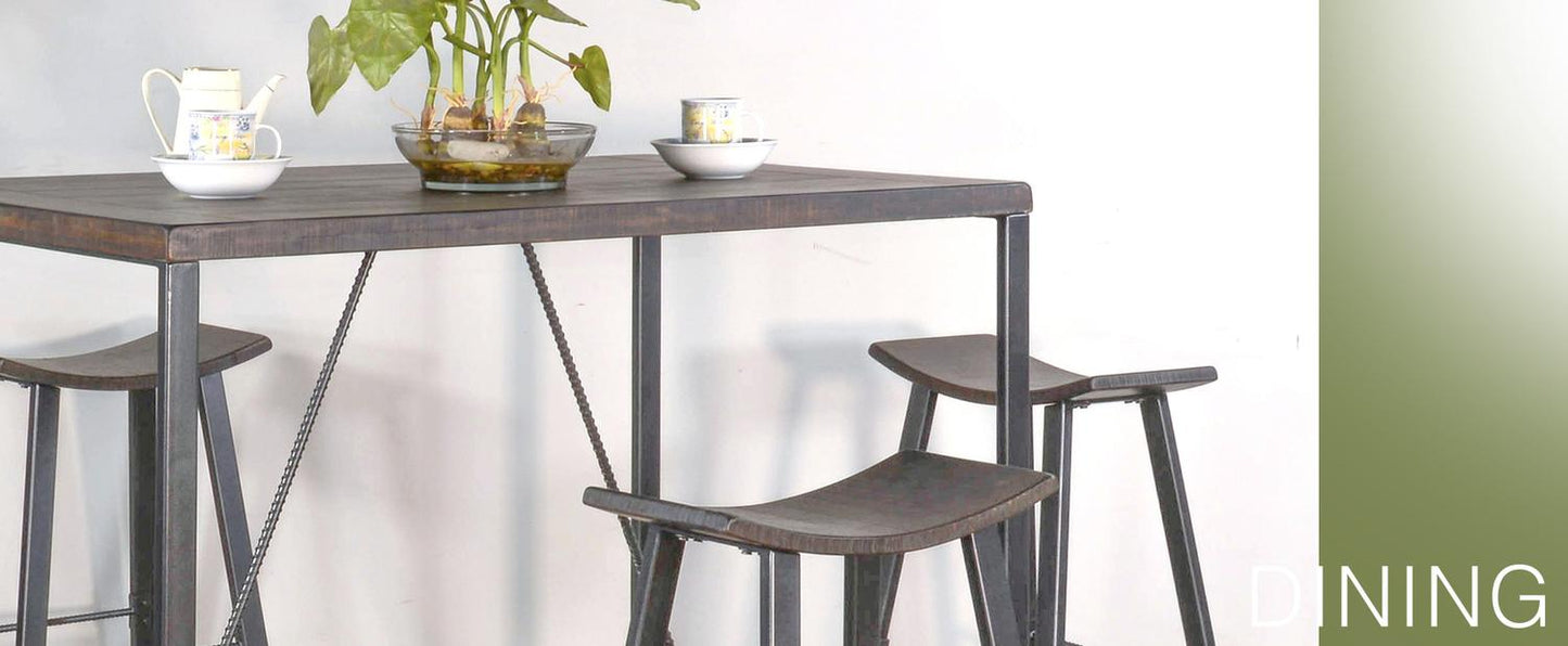 24"H Stool, Wood Seat