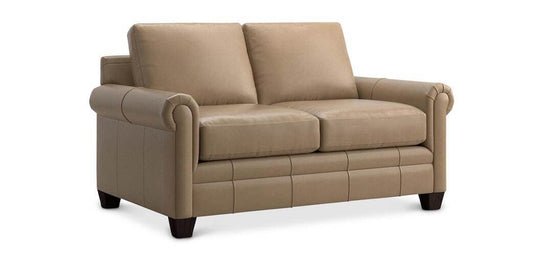 Carolina Leather Panel Arm Loveseat