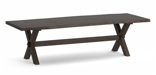 Crossbuck Oak Live Edge Dining Table