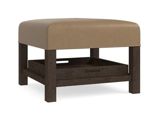 Lori Leather Cocktail Ottoman