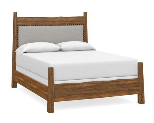 Heritage Maple Queen Live Edge Upholstered Bed