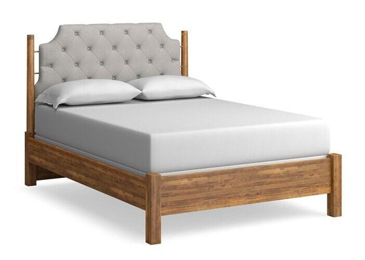 Midtown Maple Queen Upholstered Bed