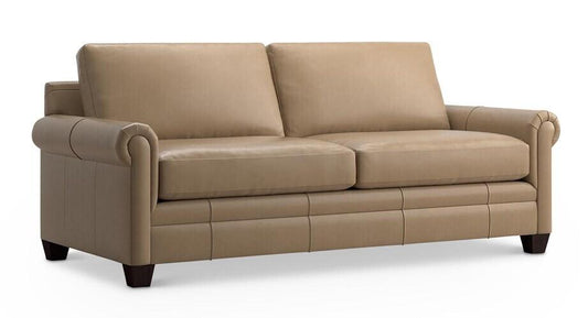 Carolina Leather Panel Arm Sofa