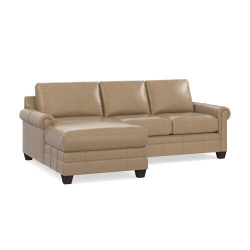 Carolina Leather Panel Arm L Chaise Sectional
