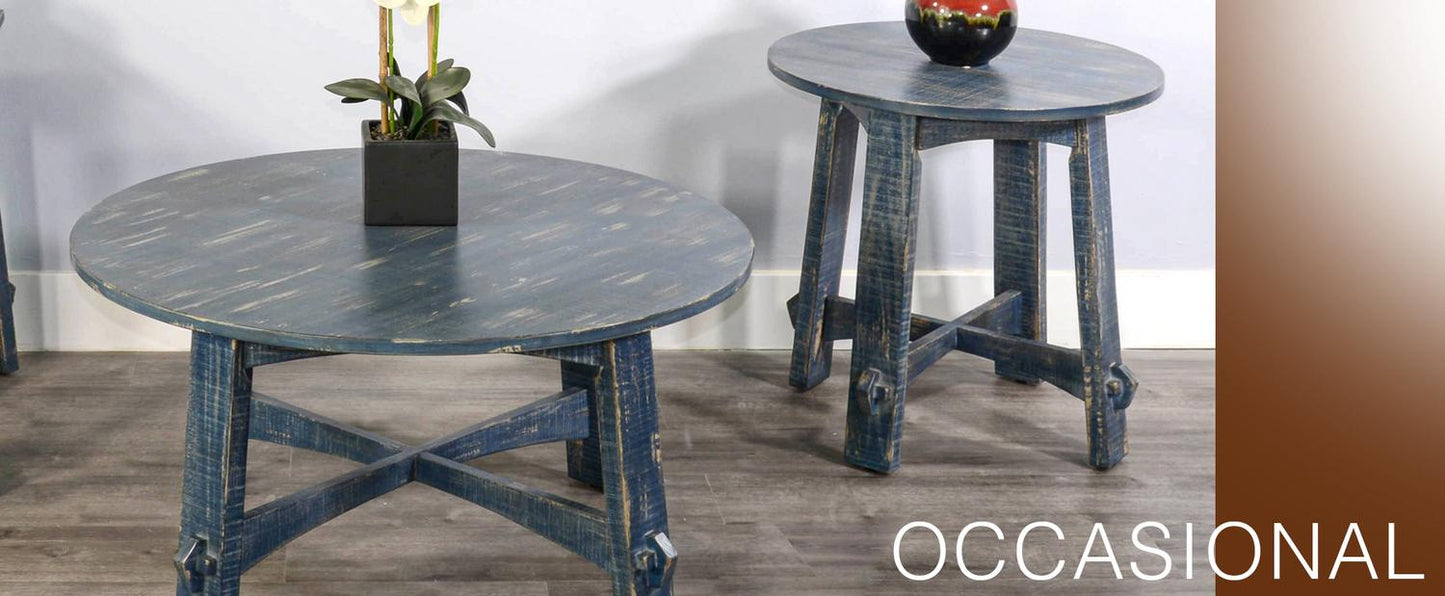 Ocean Blue Chair Side Table