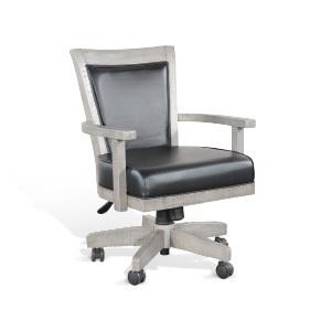 Game Chair w/ Casters, Cushion Seat & Back