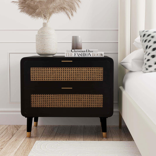 Christine Black Nightstand