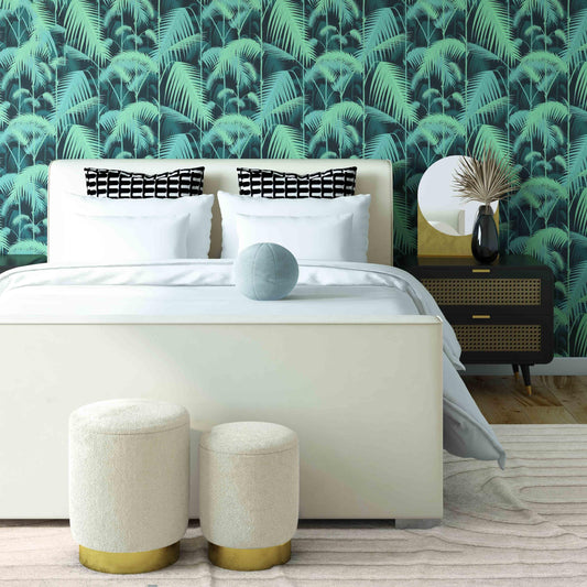 Madison Cream Velvet Bed in Queen