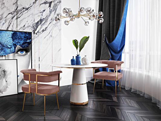 Astrid Blush Velvet Chair