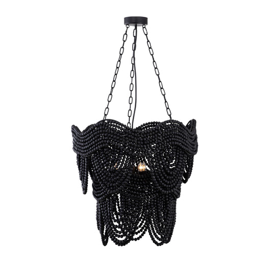 Porto Black Beaded Chandelier
