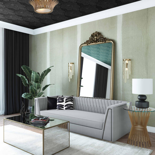 Wafa Light Grey Velvet Sofa by Inspire Me! Home Decor