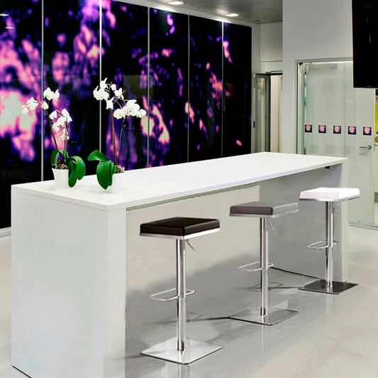 Bari Grey Stainless Steel Barstool