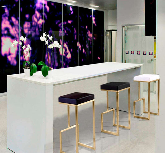 Ferrara Black Gold Steel Barstool (Set of 2)