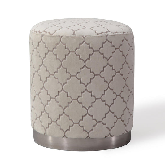 Opal Cream Morrocan Ottoman