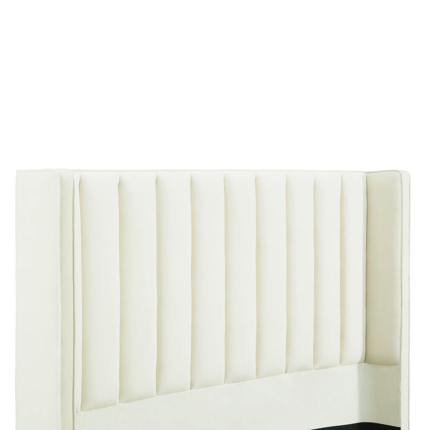 Waverly Cream Velvet Bed in King