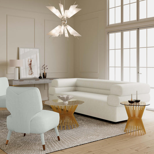 Athena Light Grey Velvet Accent Chair by Inspire Me! Home Decor