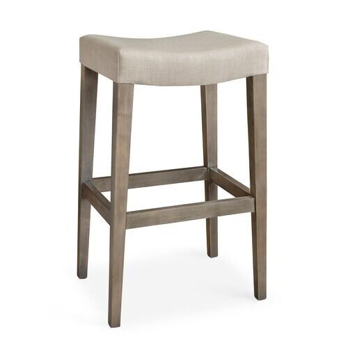 Vail Maple Fabric Bar Saddle Stool