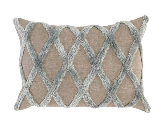 Caro Cove Blue Natural Pillow Cover