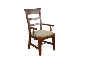 Tuscany Ladderback Arm Chair w/ Cushion Seat