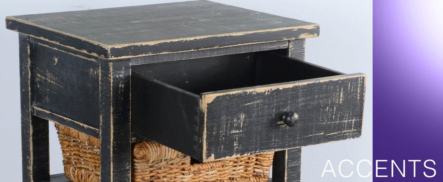 Black Sand Storage Table