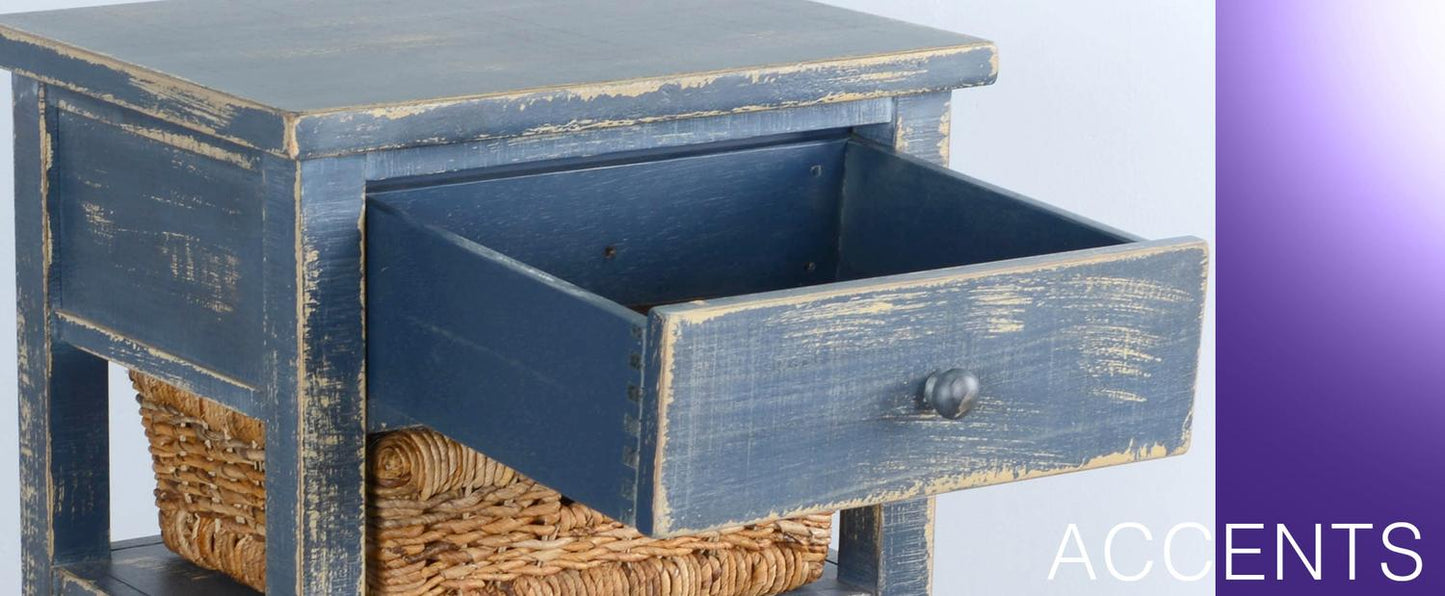 Ocean Blue Storage Table