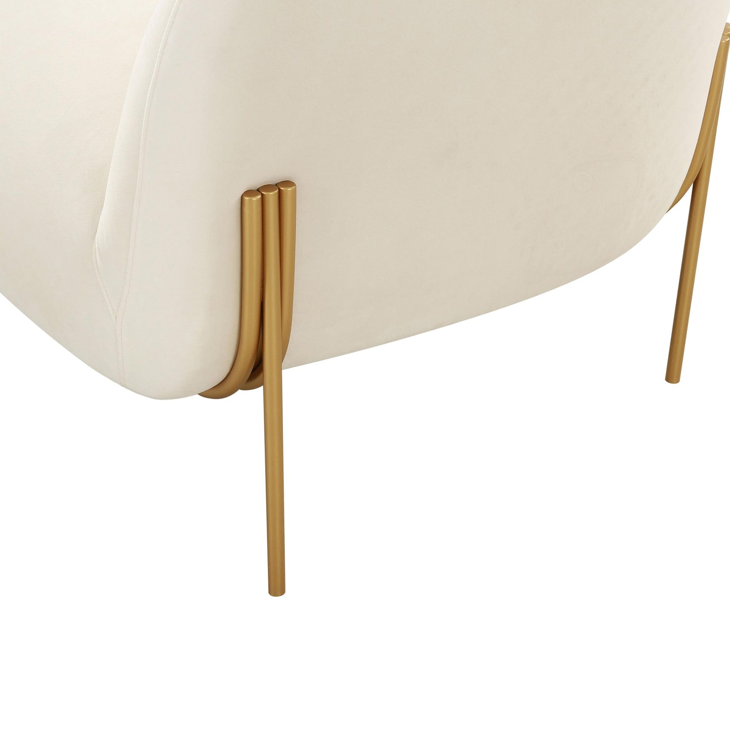 Kandra Cream Velvet Accent Chair by Inspire Me! Home Decor