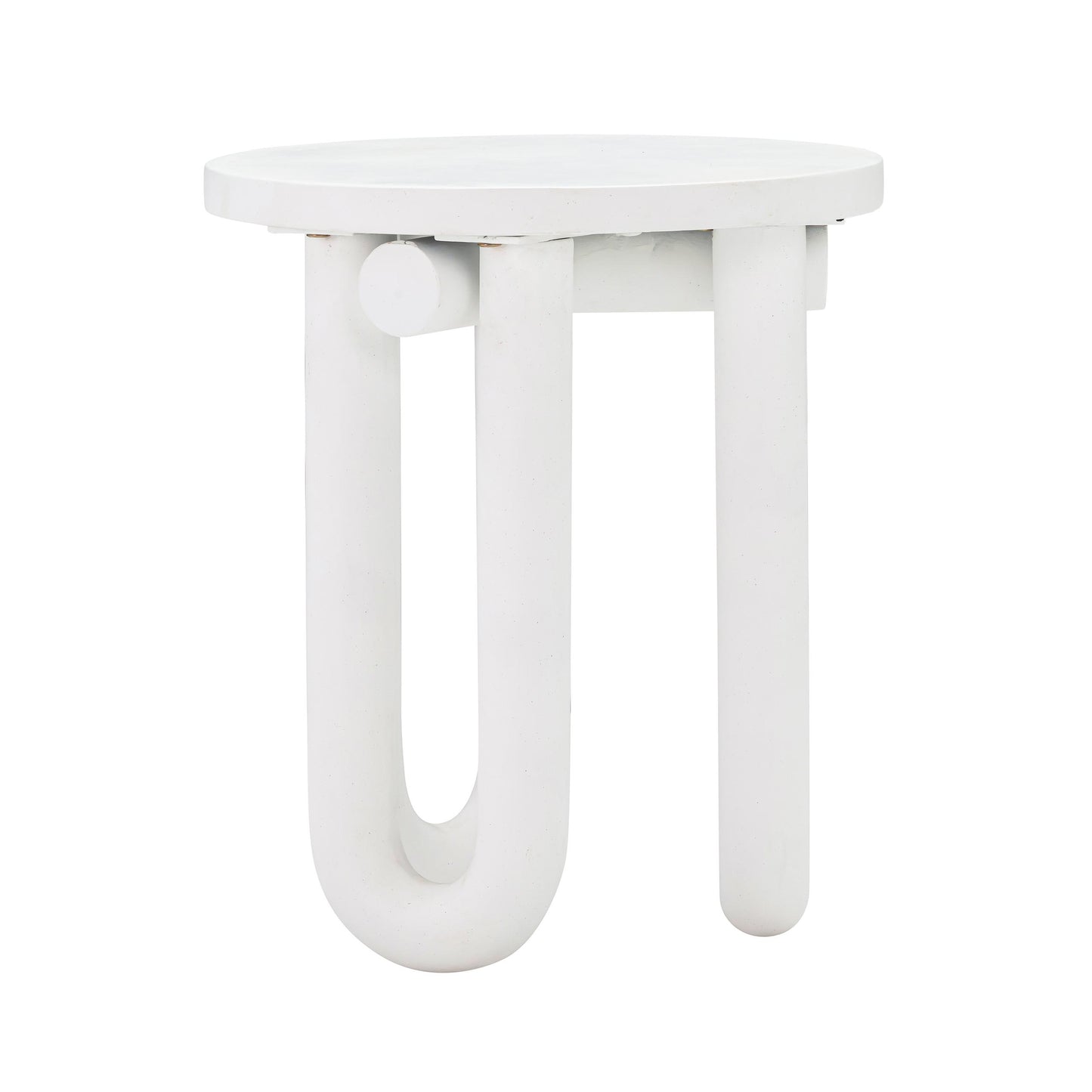 Tildy White Concrete Side Table