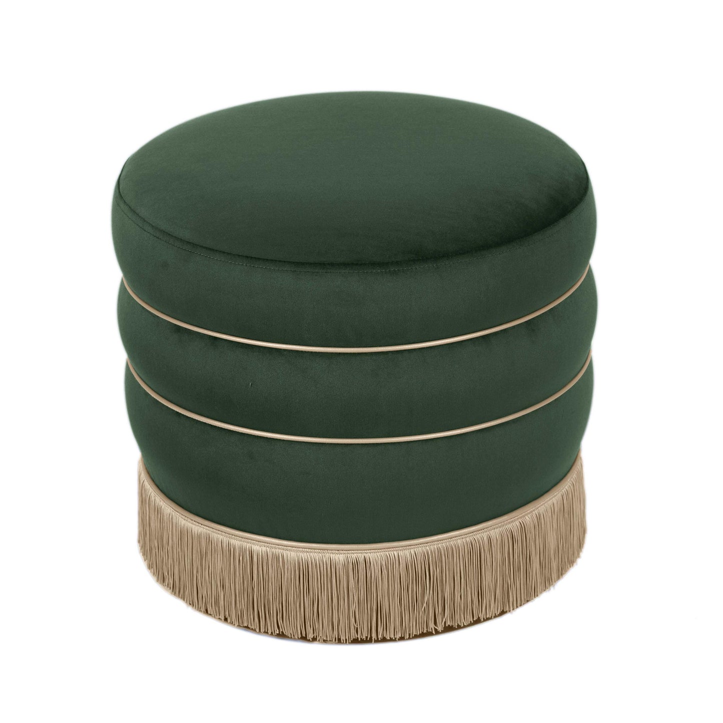 Lakka Green Velvet Ottoman