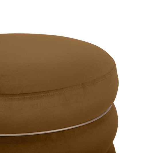 Lakka Chocolate Brown Velvet Ottoman