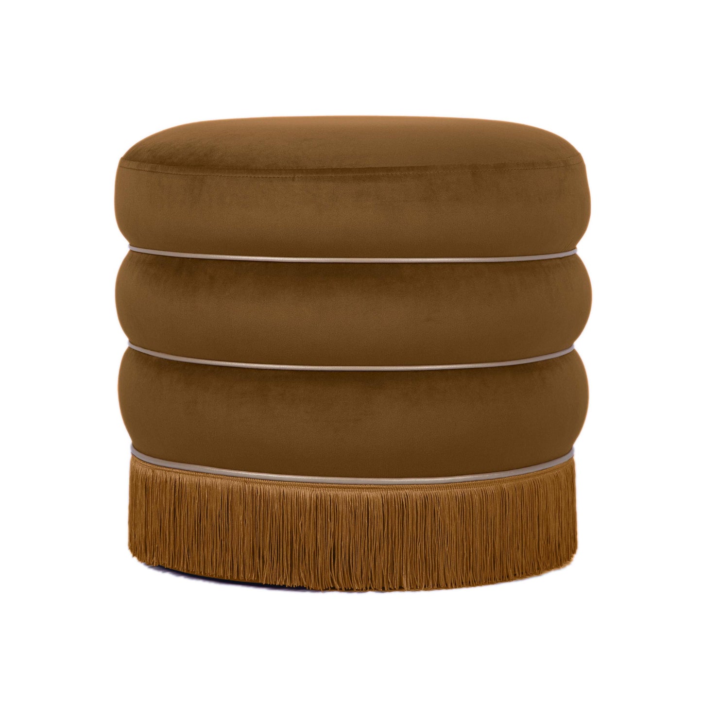 Lakka Chocolate Brown Velvet Ottoman