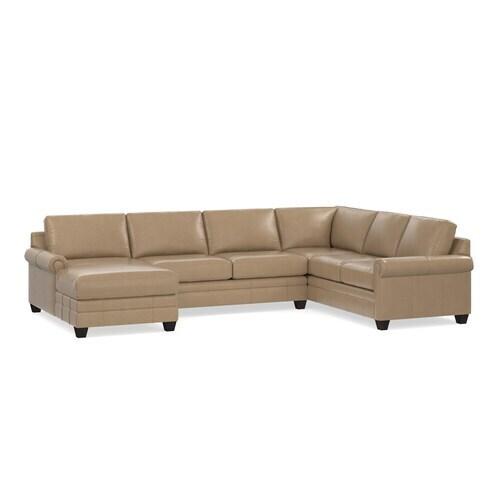 Carolina Leather Panel Arm U-Shaped Sectional