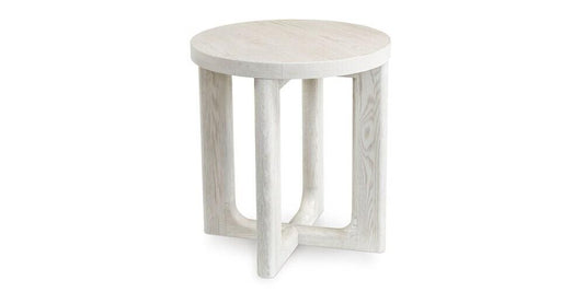 Reston Oak Round Accent Table