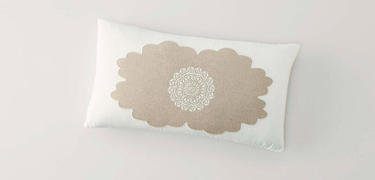 Macon Ivory+Natural Pillow Cover