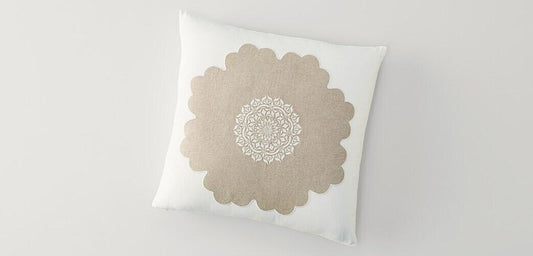 Macon Ivory+Natural Pillow Cover