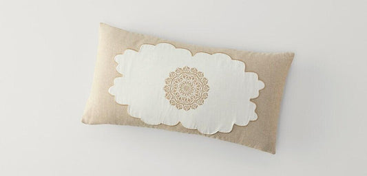 Macon Natural+Ivory Pillow Cover
