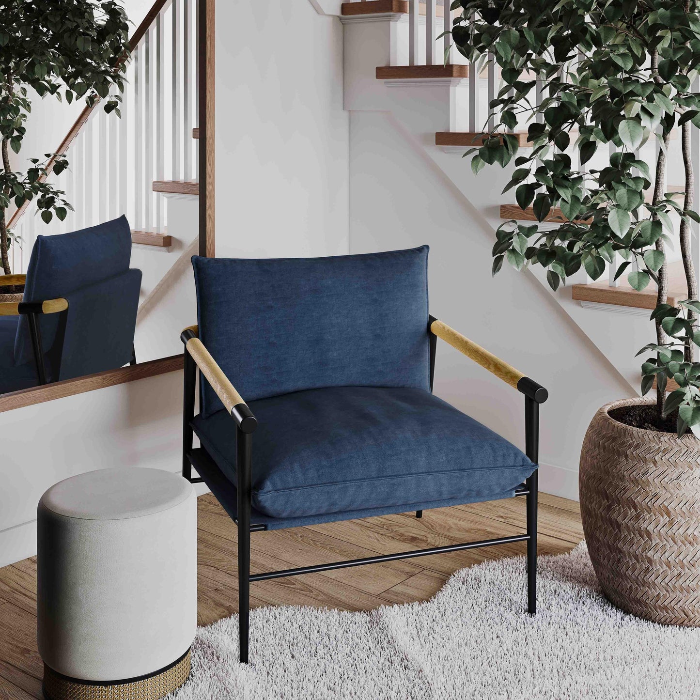 Cali Navy Accent Chair