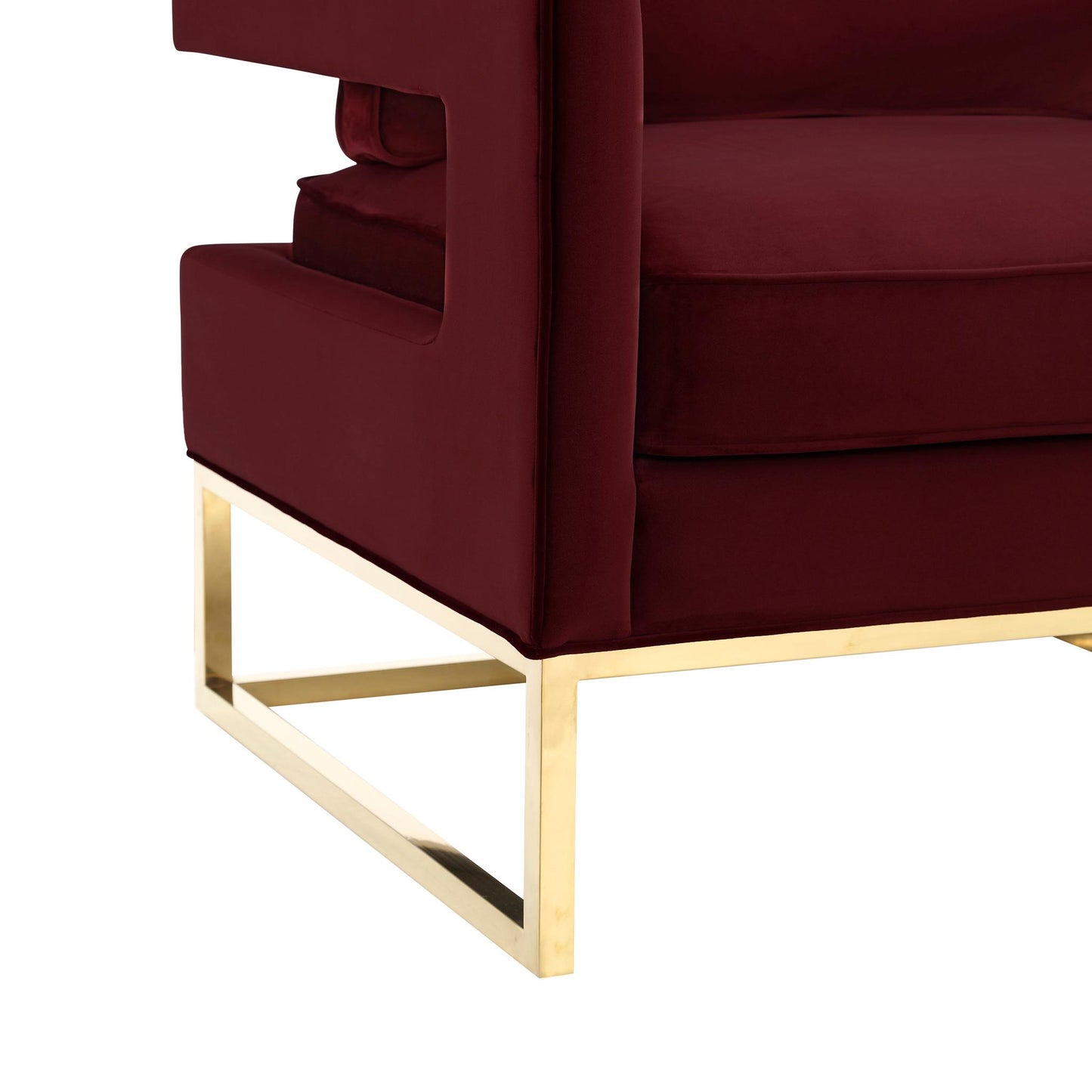 Avery Maroon Velvet Chair