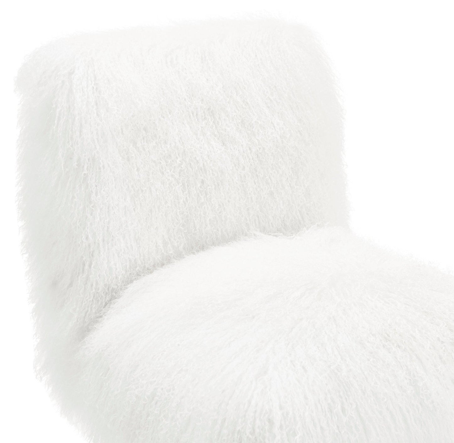 Sophie White Sheepskin Lucite Chair