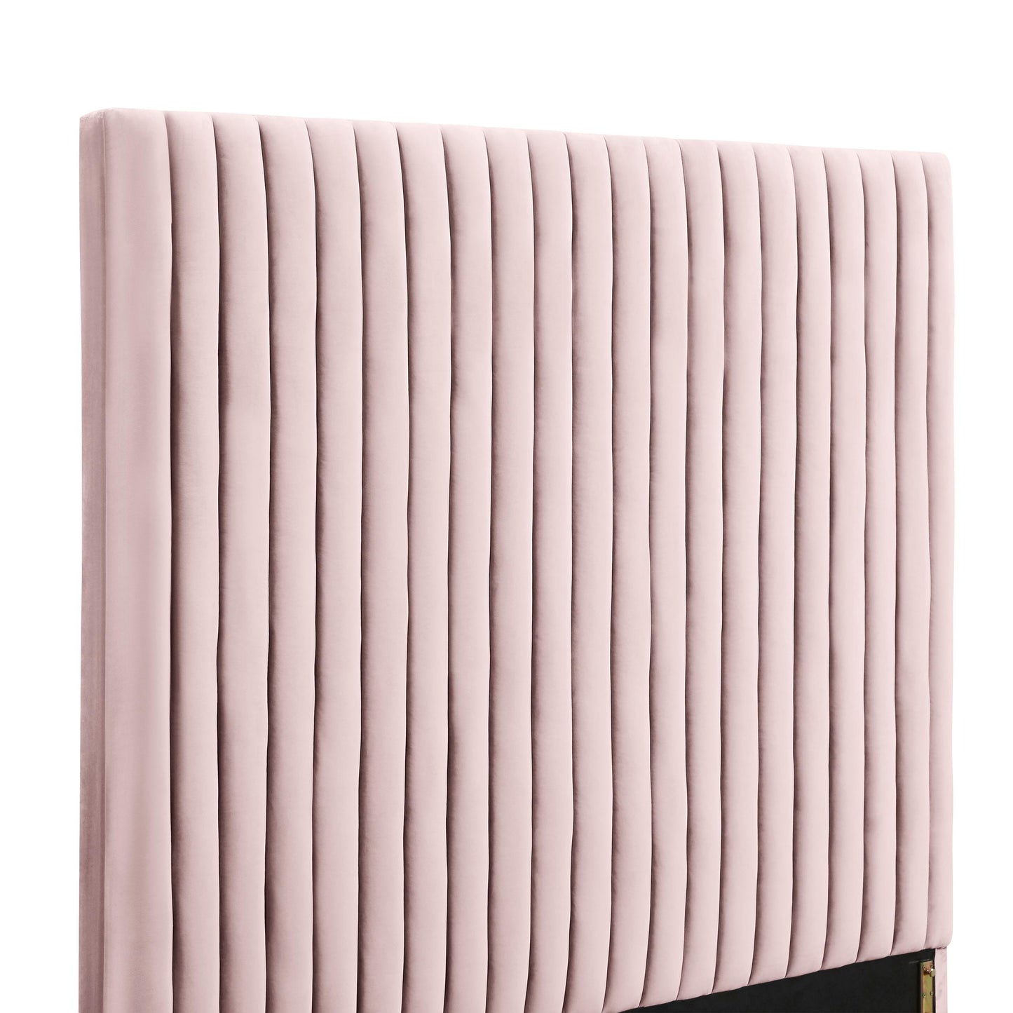 Arabelle Blush Velvet Bed in Queen